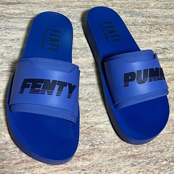 Fenty Puma by Rihanna Royal blue surf slides - Picture 1 of 16